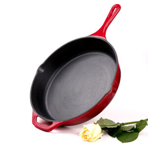 OKV 30.5cm Enameled Cast Iron Skillet – Dual Handle