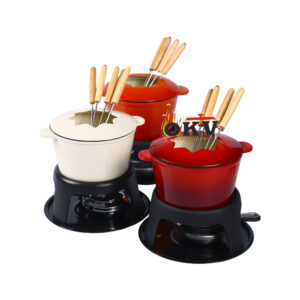 Cast Iron Fondue Set